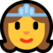 Princess emoji on Microsoft